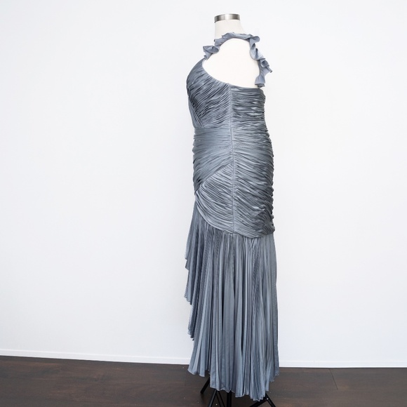 Mac Duggal - Ruched Pleated High-Low Gown 77009 - Picture 6 of 12